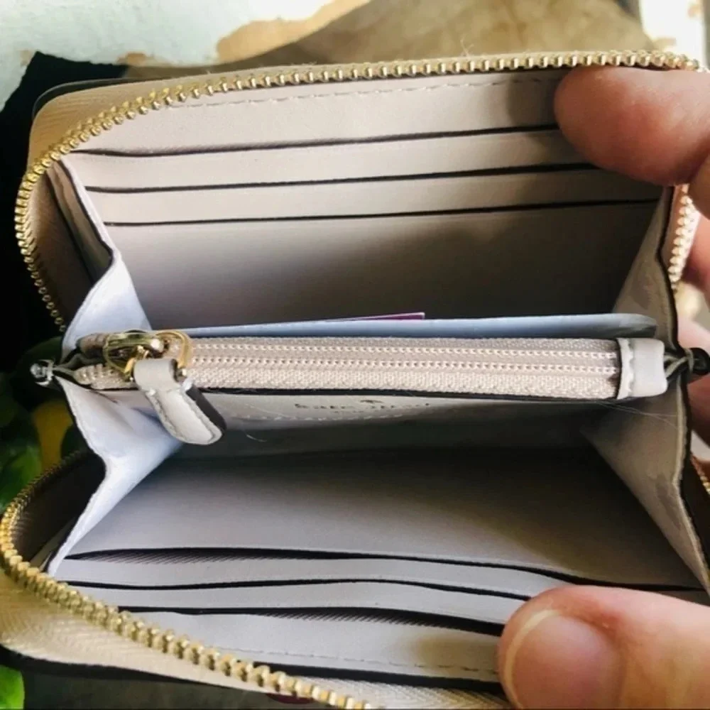 Kate Spade Rose Gold Zip Around Wallet NWT